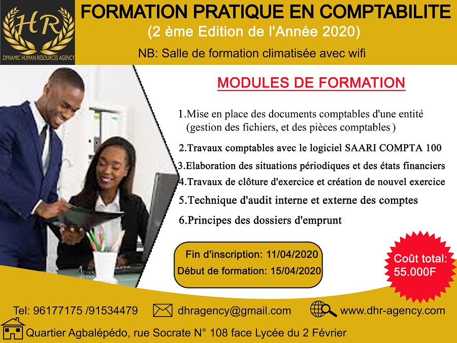 FORMATION PRATIQUE EN COMPTABILITÉ (2eme Edition de l'Année 2020)